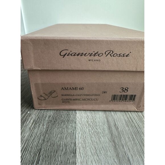 GIANVITO ROSSI Marbella leather-trimmed raffia mules Size 38(8) $795